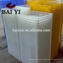 Plastic poultry transport crate for chicken farm
